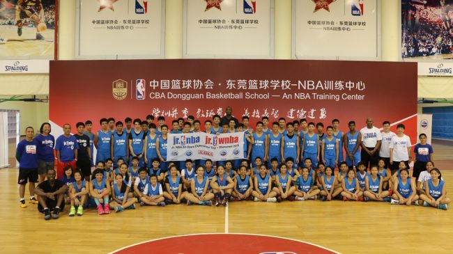 Jr NBA All-Stars 2015 Group Shot with NBA Legend Dikembe Mutombo